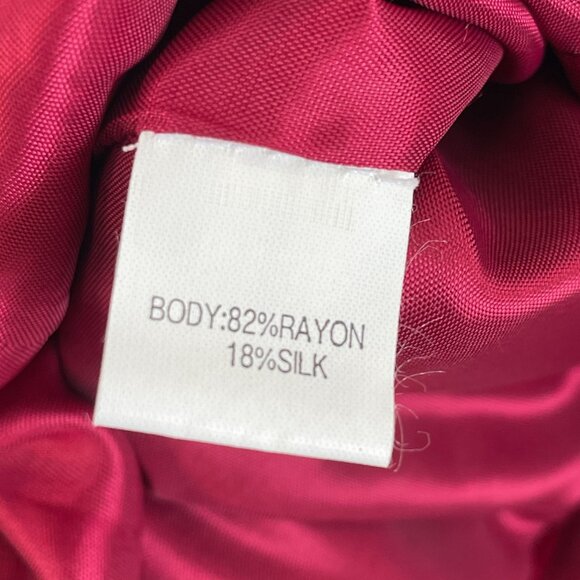 Kay Unger New York Womens 10 Red Velvet Blazer Cocktail Party Jacket Holiday - Picture 5 of 11